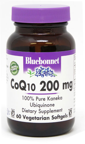 Bluebonnet Nutrition CoQ10 — 200 мг — 60 вегетарианских мягких желатиновых капсул Bluebonnet Nutrition