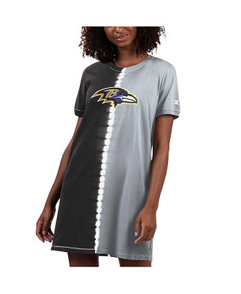 Черное женское платье-футболка с принтом тай-дай Baltimore Ravens Ace Starter
