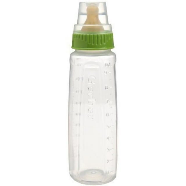 Gerber First Essentials Clearview Bottle in Assorted Colors with Latex Nipple, Colors May Vary - (Pack of 3) GERBER