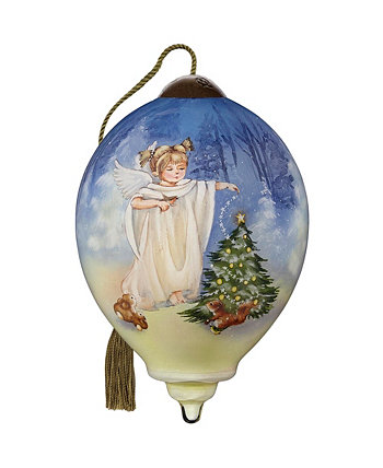 Ne'Qwa Art 7221109 Angelic Beauty Hand-Painted Blown Glass Ornament Precious Moments
