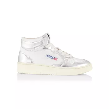 Medalist Mid-Top Leather Sneakers Autry