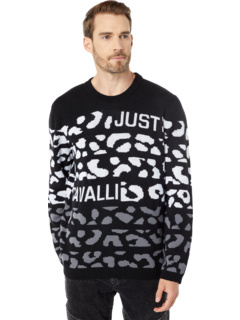 Пуловер с круглым вырезом и логотипом Just Cavalli