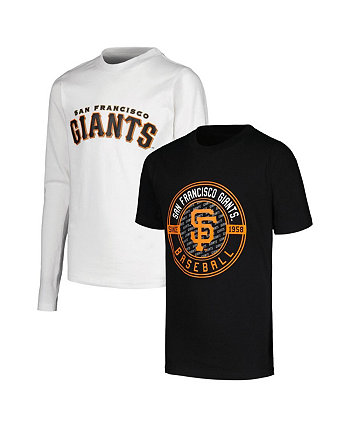 Комбинированный комплект футболок с черными и белыми футболками Big Boys San Francisco Giants Stitches