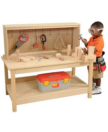 Wooden Workbench with Vise Kaplan