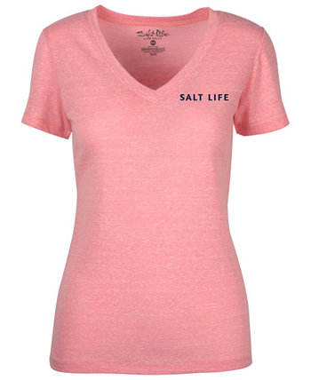 Женская футболка с парусным флагом и v-образным вырезом с графическим принтом Salt Life