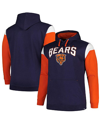 Мужской темно-синий пуловер с капюшоном Chicago Bears Big and Tall Trench Battle Profile