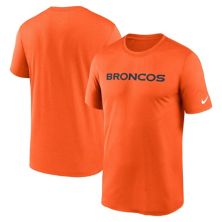 Men's Nike  Orange Denver Broncos Legend Wordmark Performance T-Shirt Nitro USA