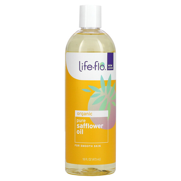 Органическое чистое сафлоровое масло, 16 жидких унций (473 мл) Life-flo