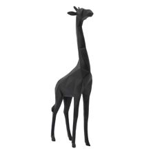 16&#34; Black Geometric Giraffe Tabletop Decorative Figurine Kingston Living