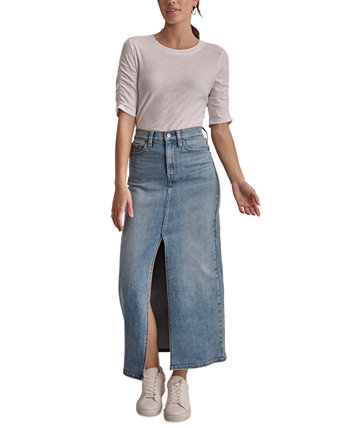 Women's Denim Slit-Front Maxi Skirt DKNY