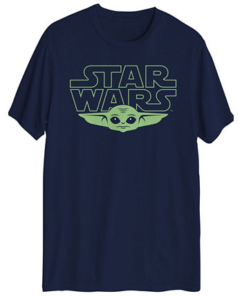 Мужская футболка с надписью Star Wars The Child Yoda Head Hybrid