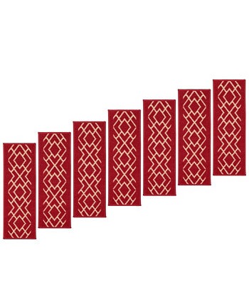 Набор из 7 ступеней лестницы с рисунком Ottohome, подходящего для размещения с домашними животными, 8,5 "x 26,6" Ottomanson
