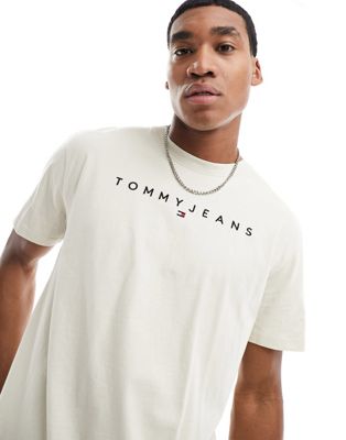 Бежевая футболка с логотипом Tommy Jeans Tommy Jeans