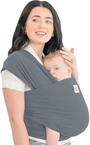 KeaBabies Baby Wrap Carrier - All in 1 Original Breathable Baby Sling, Lightweight,Hands Free Baby Carrier Sling, Baby Carrier Wrap, Baby Carriers for Newborn, Infant,Baby Wraps Carrier (Classic Gray) KeaBabies