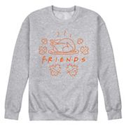 Men's Friends Logo With Turkey Fleece Sweatshirt Licensed Character