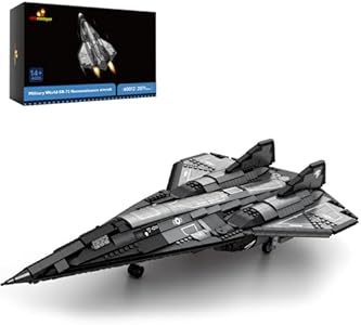 JMBricklayer Military Plane Building Blocks Set 60012, Cool SR-72 Eagle Reconnaissance Aircraft Building Toys Set, Collectible and Display Airplane Model, Ideal Gift for Kids 14+ Adult Military Fans JMBricklayer