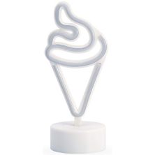 Ice Cream Desk Light, Mini LED Neon Collection, Night Lite Novelty Room Decor, Battery Powered AMPED & CO