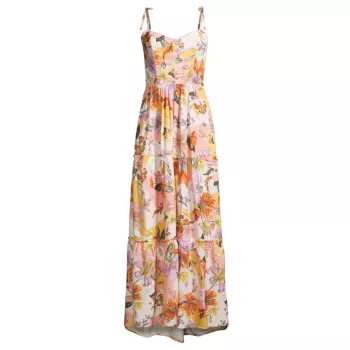 Платье макси Suzie Vitreo с цветочным принтом Agua Bendita