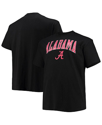 Мужская черная футболка Alabama Crimson Tide Big and Tall Arch Over Wordmark Champion