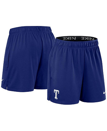 Women's Royal Texas Rangers Authentic Collection Knit Shorts Nike