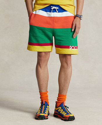 Мужские флисовые шорты в полоску с логотипом шириной 6 дюймов Polo Ralph Lauren