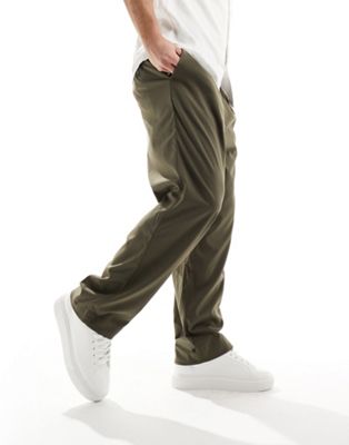 Свободные брюки свободного кроя цвета хаки Pull&Bear Pull&Bear