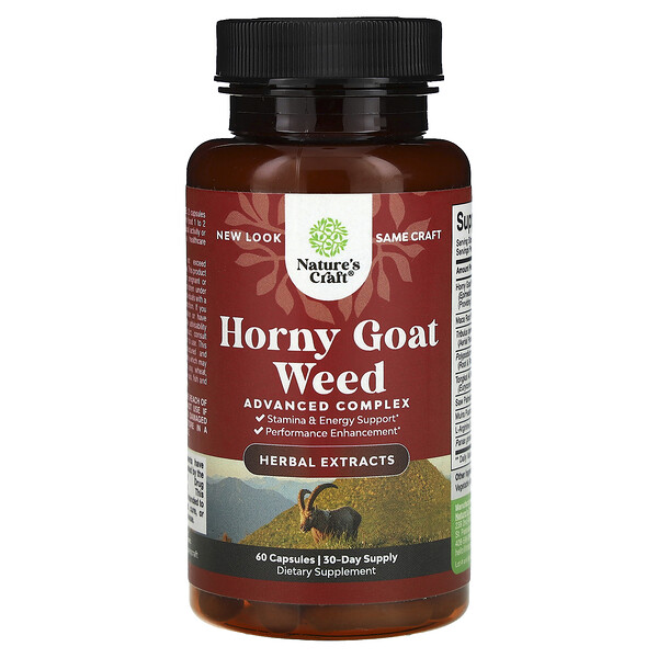Horny Goat Weed, 60 капсул Nature's Craft