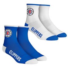 Молодежные носки Rock Em Socks LA Clippers Core Team, комплект из 2 носков длиной в четверть длины Unbranded