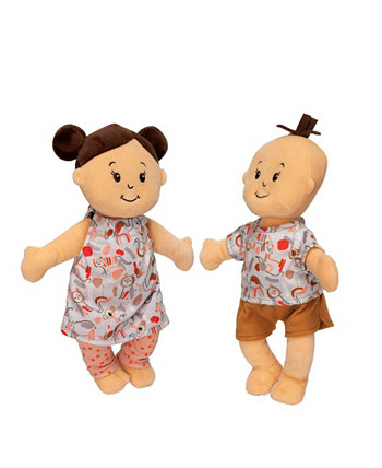 Мягкие игрушки куклы-близнецы Wee Baby Stella Peach 12 дюймов Manhattan Toy Company Manhattan Toy