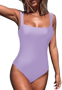 Dokotoo Womens Summer One Piece Swimsuits Square Neck Removable Pads Swimwear Bathing Suits Dokotoo