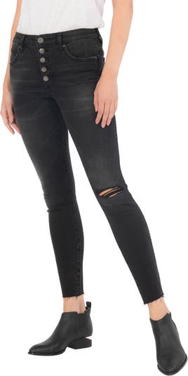 kut from the kloth black skinny jeans