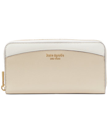 Morgan Colorblocked Saffiano Leather Zip Around Continental Wallet Kate Spade New York