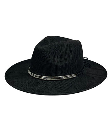 Women's Packable Panama Hat with Beaded Trim Marcus Adler