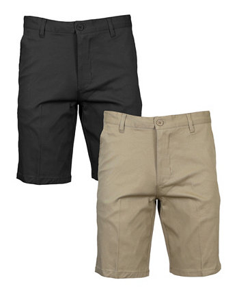 Мужские облегающие шорты чинос из гибкого хлопка и стрейча, упаковка из 2 шт. Galaxy By Harvic