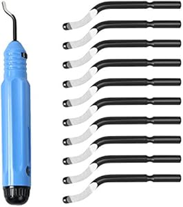 Deburring Blades 10PCS Rotary Deburr Blades Set Without Handle, Burr Remover Hand Tool for Steel/Plastic/Aluminum/Copper and Wood Askwhy