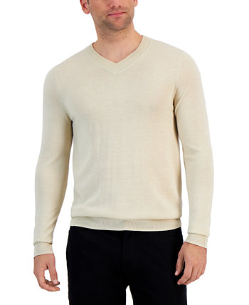 Men's Long-Sleeve V-Neck Merino Sweater, Created for Macy's Alfani