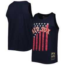 Men's Mitchell & Ness Navy Boston Red Sox Cooperstown Collection Stars and Stripes Tank Top Mitchell & Ness