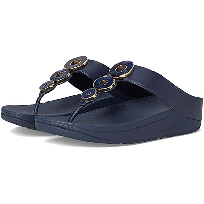 Кожаные сандалии FitFlop Fino Resin-Hoop с удобной толстой подошвой и стильным дизайном FitFlop