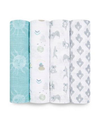 Now Zen Swaddle Blankets, Pack of 4 ADEN BY ADEN AND ANAIS
