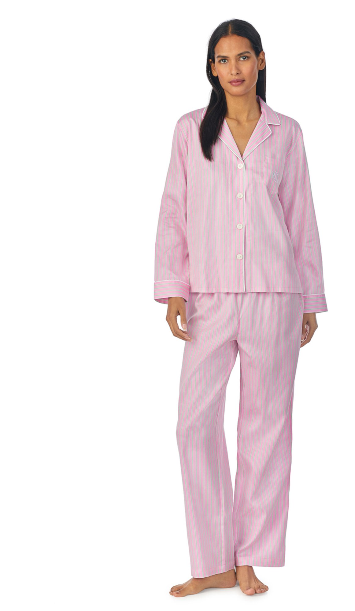 Сатиновый пижамный комплект с вырезами Ralph Lauren