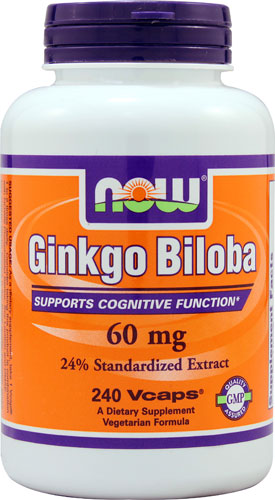 Гинкго Билоба - 60 мг - 240 растительных капсул - NOW Foods NOW Foods