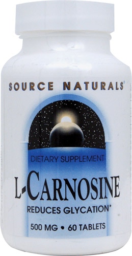 Source Naturals L-карнозин - 500 мг - 60 таблеток Source Naturals