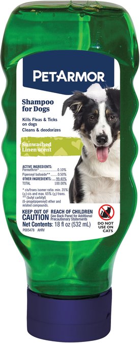 PetArmor Flea & Tick Sunwashed Linen Scent Dog Shampoo, 18-fl oz bottle PetArmor