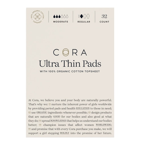 Подушечки Cora Ultra Thin Regular, 32 подушечки Cora