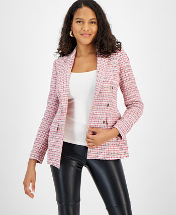 Женский твидовый пиджак на одной пуговице, созданный для Macy's Bar III