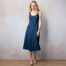Женское платье-топ миди LC Lauren Conrad со сборками и завязкой на талии LC Lauren Conrad