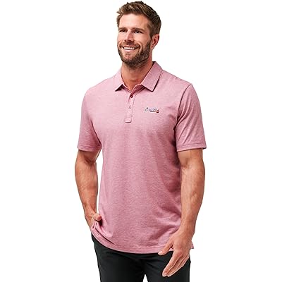 Поло Atlanta Braves The Zinna от Travis Mathew с классическим кроем, из 63% хлопка и 37% полиэстера Travis Mathew