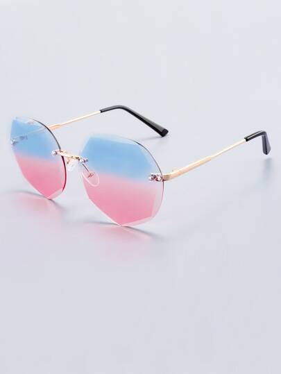 Солнцезащитные очки без оправы с градиентными линзами SHEIN