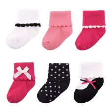 Комплект носков для новорожденных и малышей Luvable Friends, розовый, черный Luvable Friends