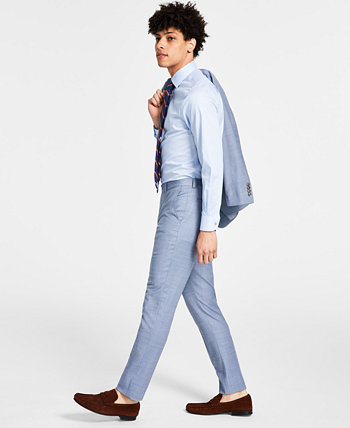 Мужские облегающие брюки из смесовой шерсти, бесконечно эластичные костюмные брюки Calvin Klein